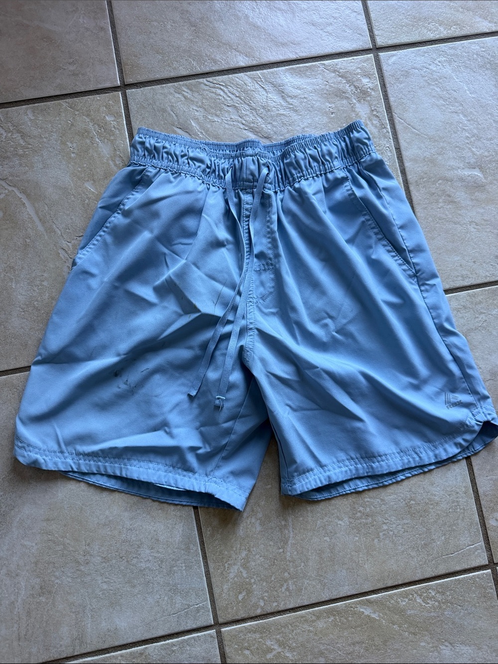RBX Light Blue Men's Gym Shorts with Drawstring Waist